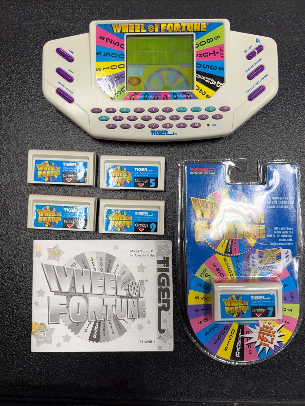 Tiger Wheel of Fortune Handheld Electronic Game Vintage 1990’s game